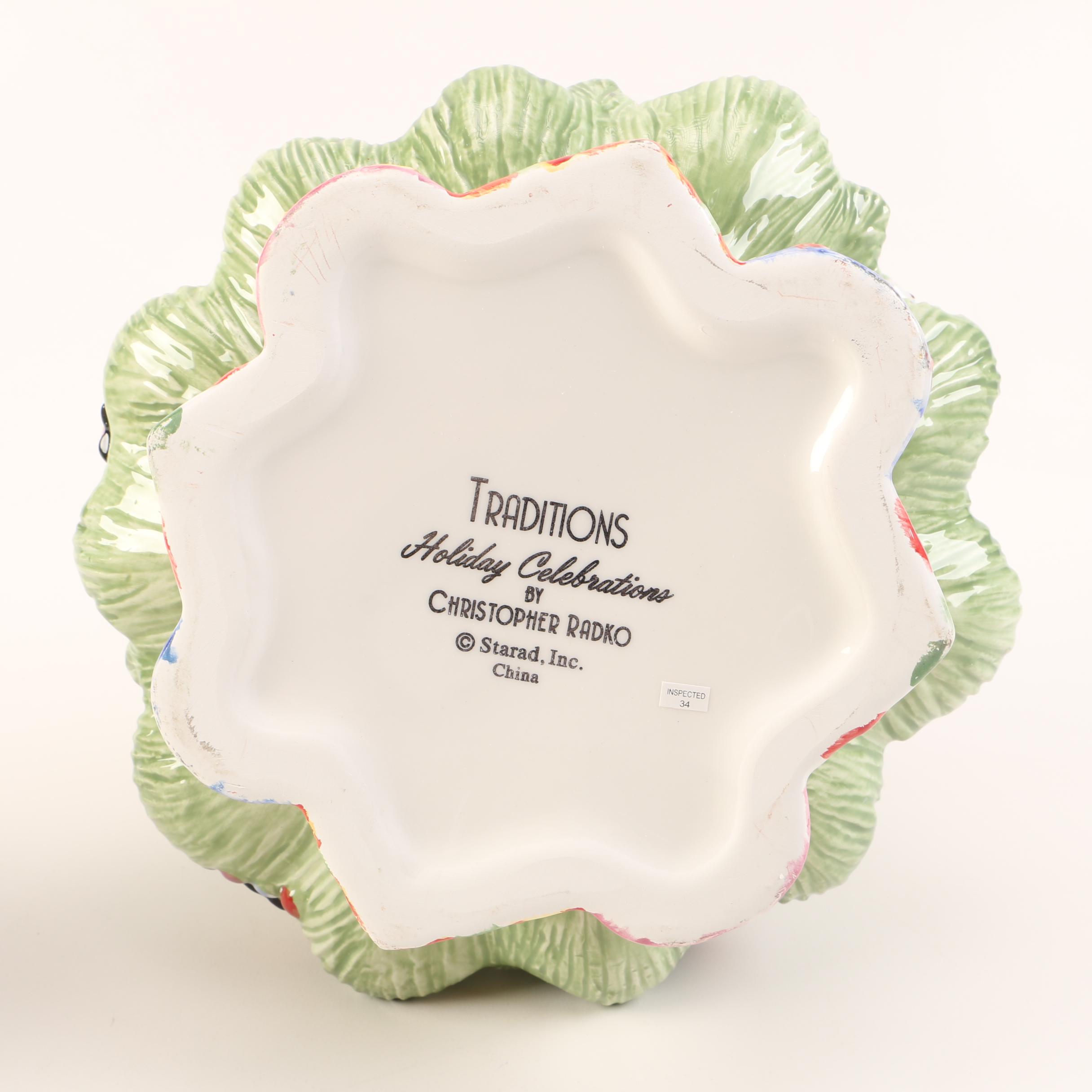 Christopher Radko New Christmas Traditions Cookie Jar