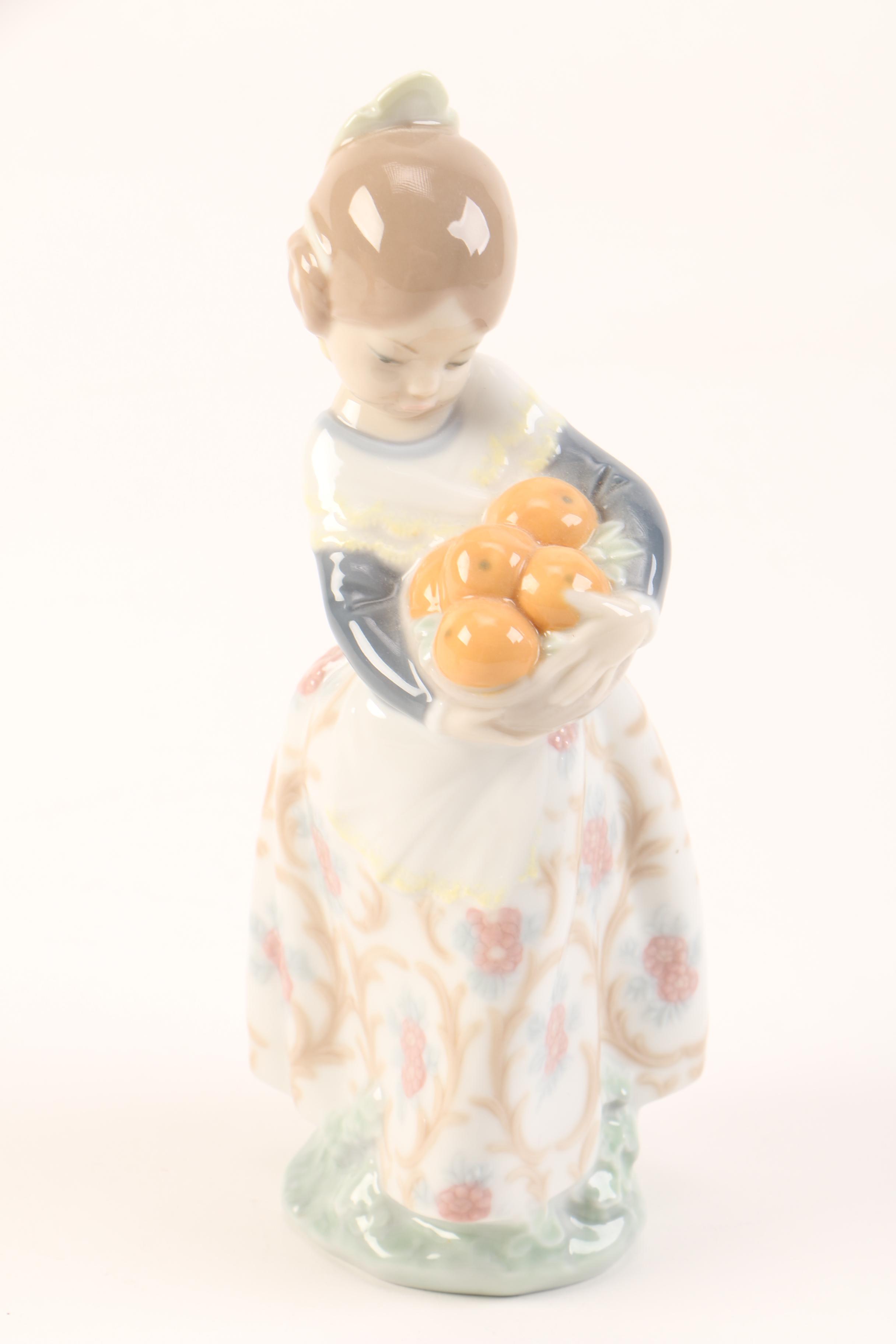 Lladro Figurine of Girl with Oranges