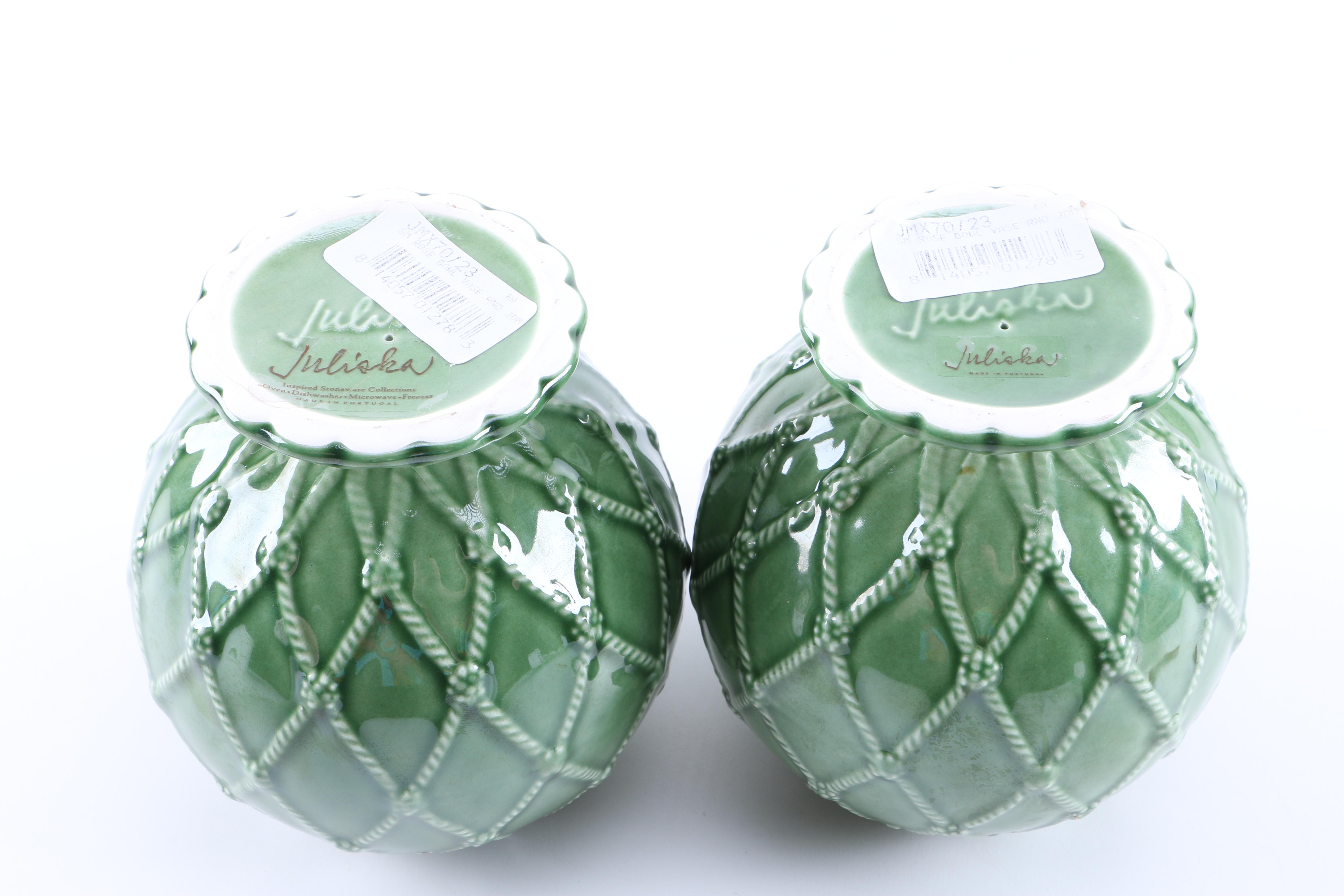 Pair of Juliska vases