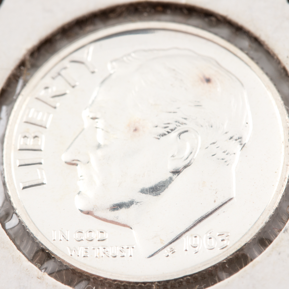 Group of (3) Roosevelt Dimes 1963-1985