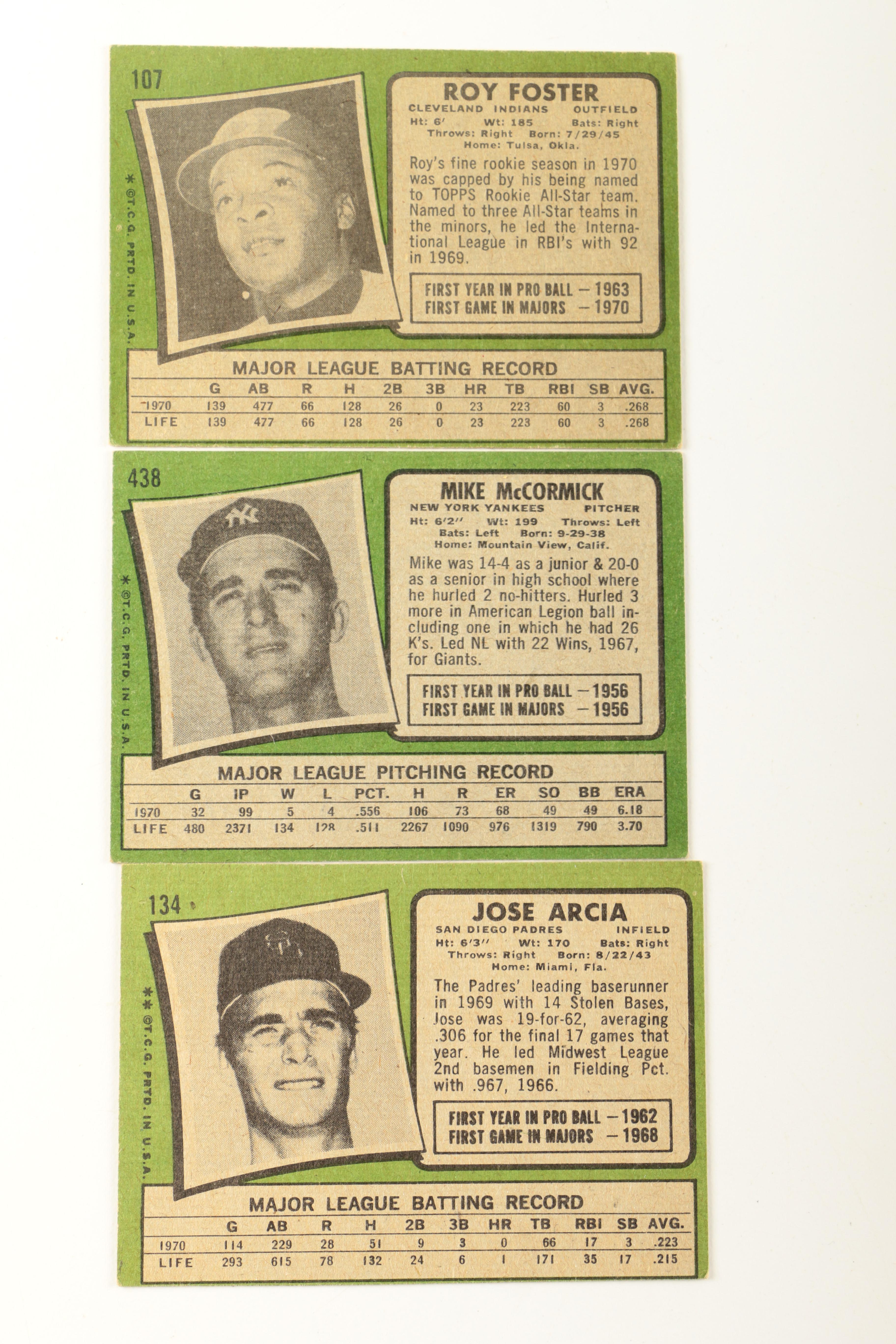 1970s Topps Baseball Cards