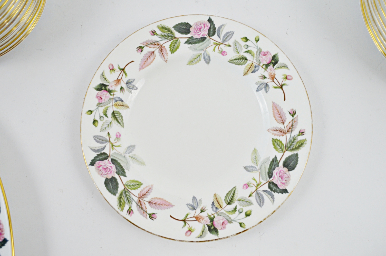 Eighty-One Piece Wedgwood "Hathaway Rose" Bone China
