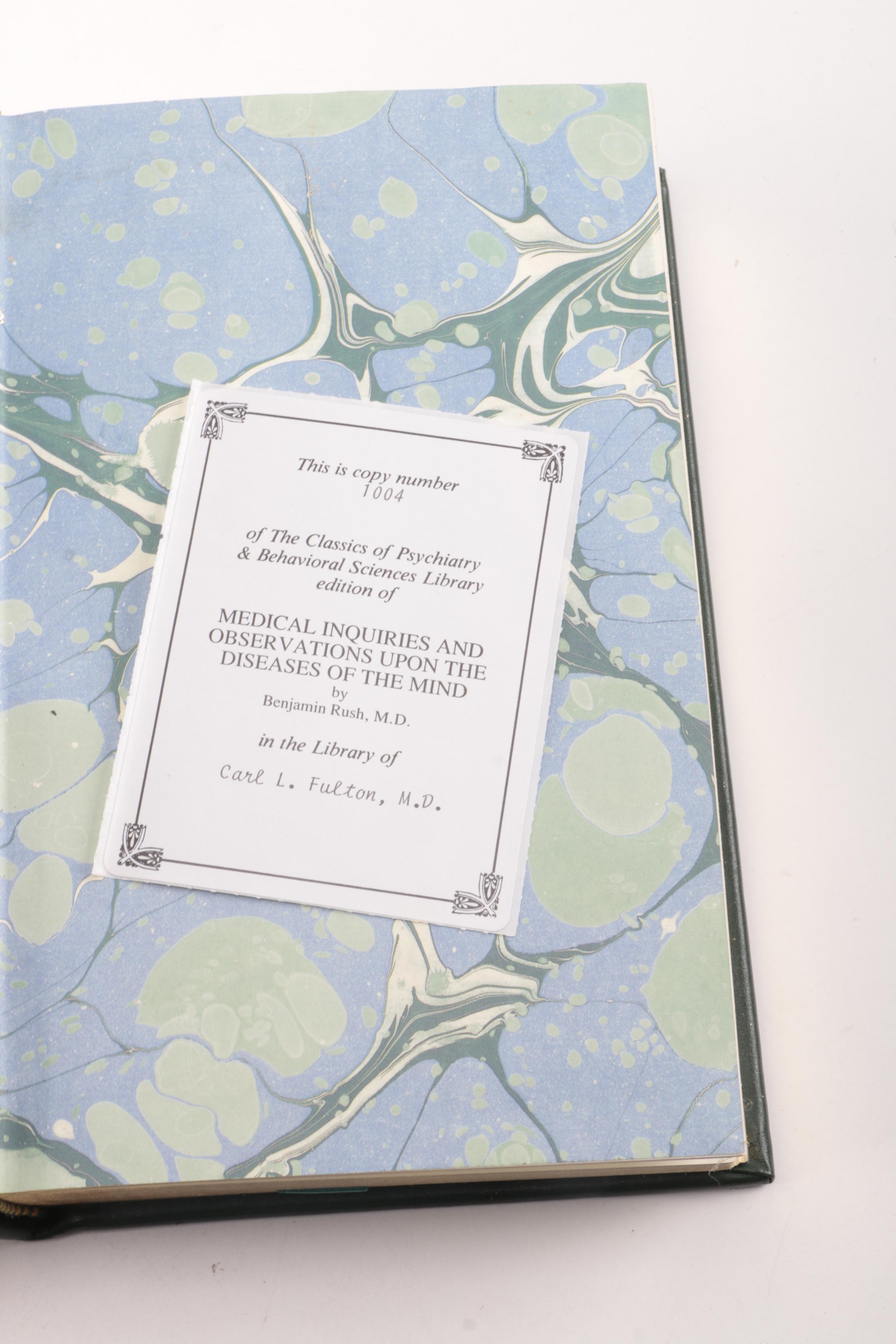 Classics of Psychiatry and Behavioral Sciences Facsimile Reprints