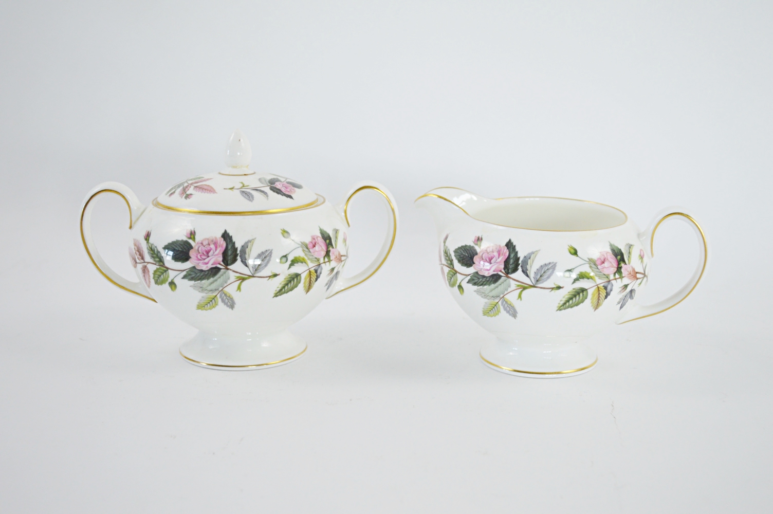 Eighty-One Piece Wedgwood "Hathaway Rose" Bone China