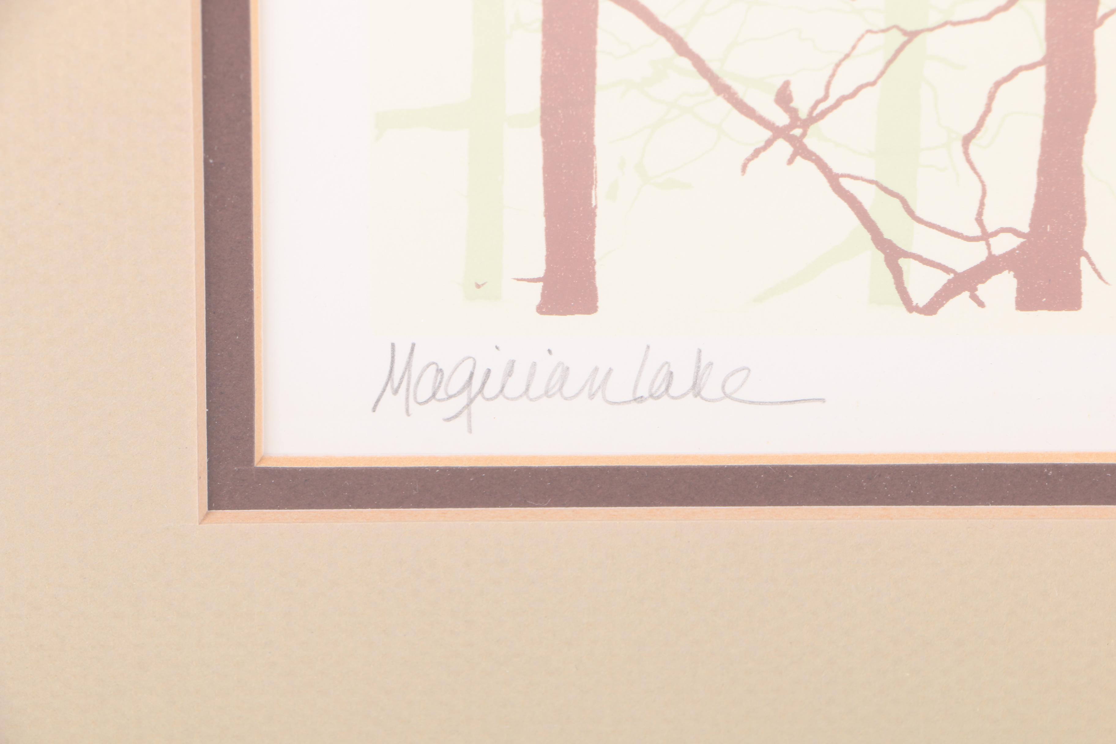 Joy Lounsbury Signed Limited Edition Serigraph on Paper "Magician Lake"