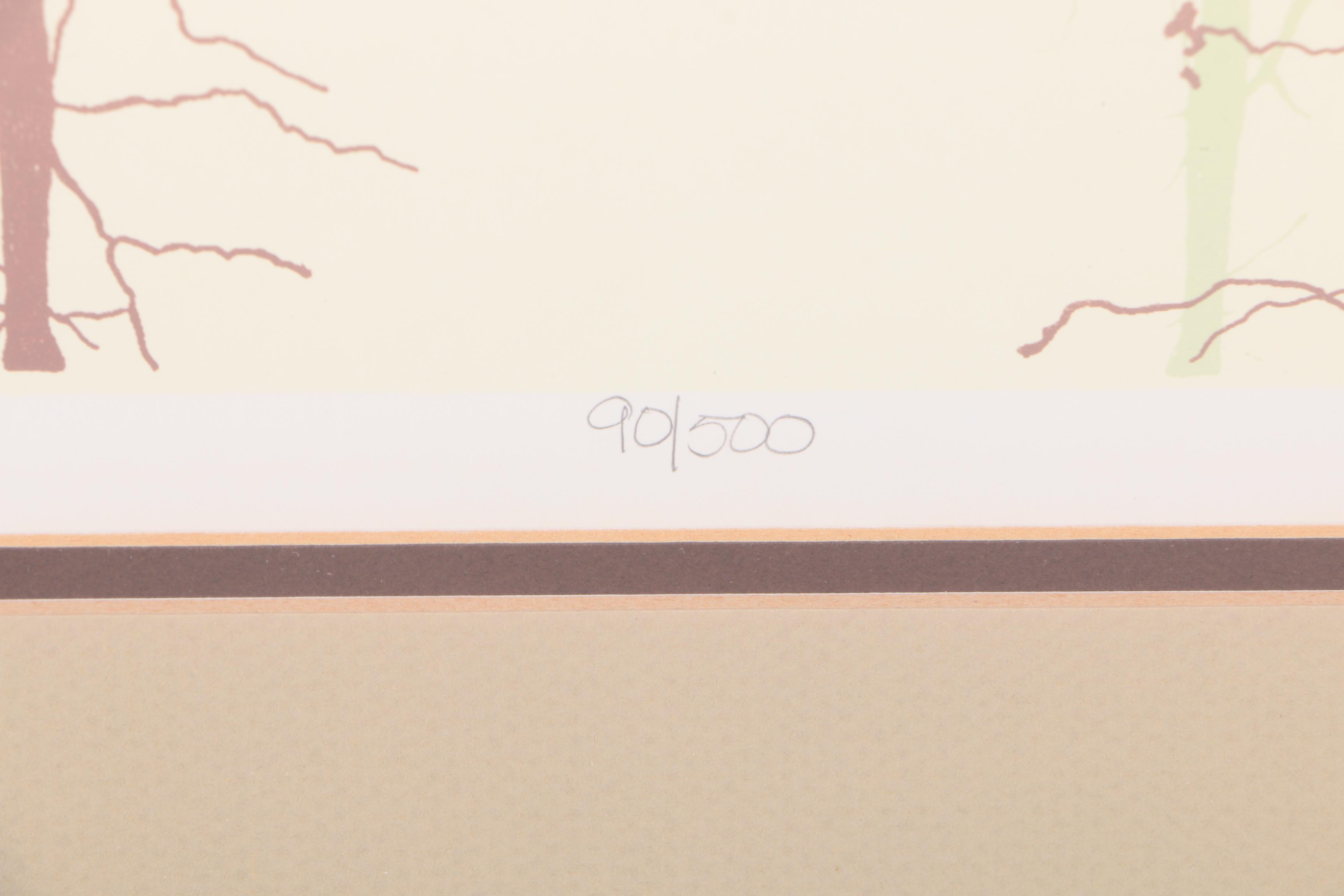 Joy Lounsbury Signed Limited Edition Serigraph on Paper "Magician Lake"