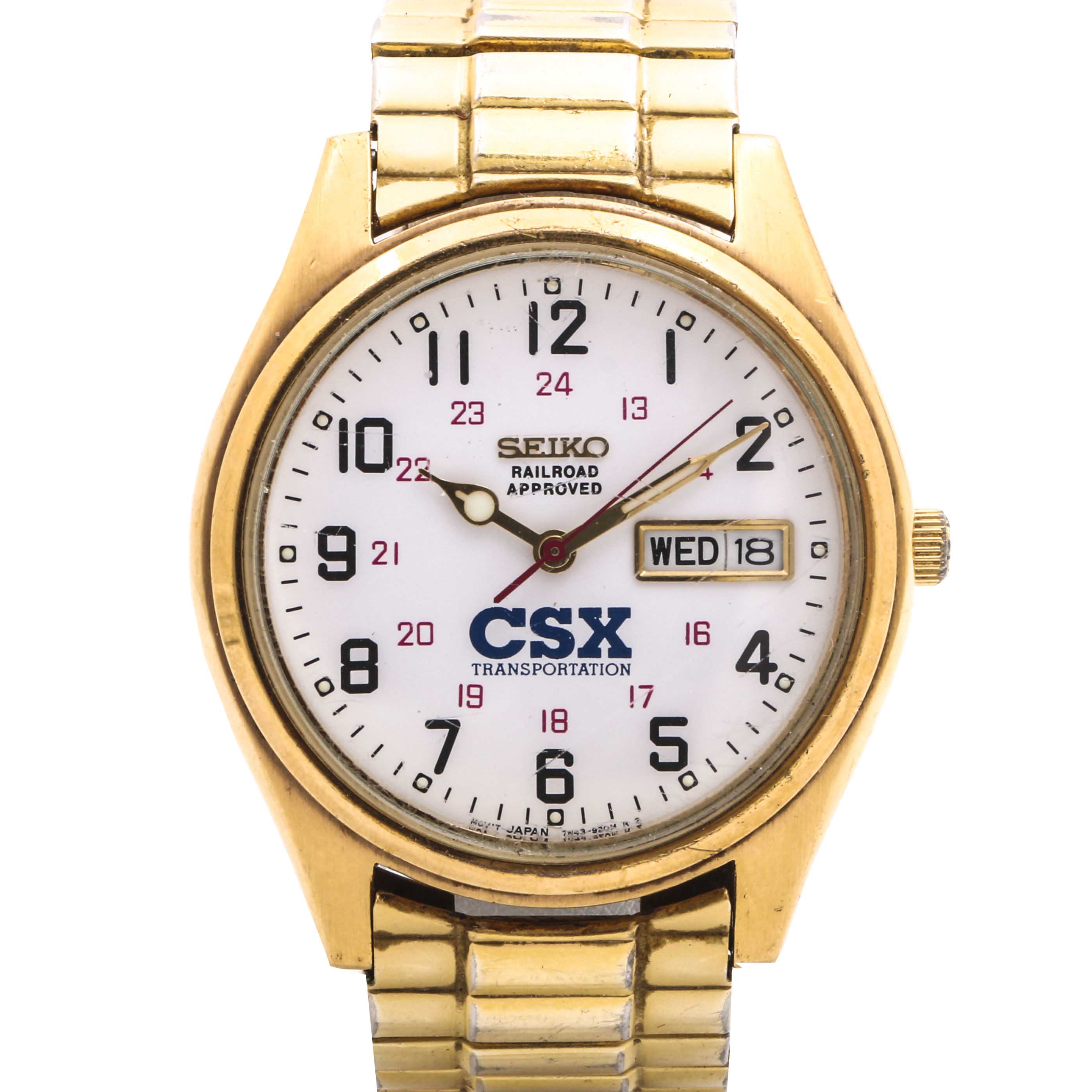 Seiko CSX Transportation Gold Tone Expansion Watch