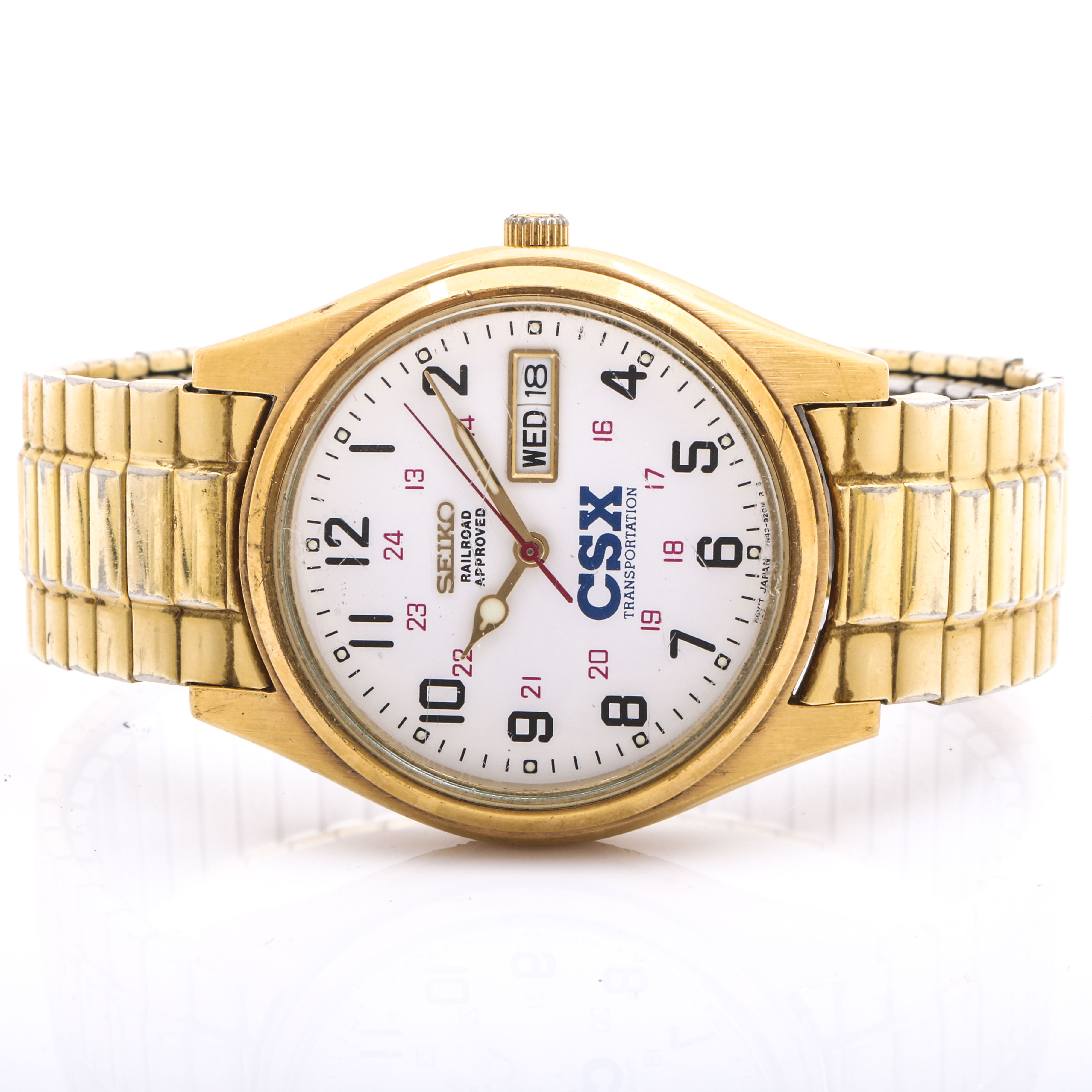 Seiko CSX Transportation Gold Tone Expansion Watch