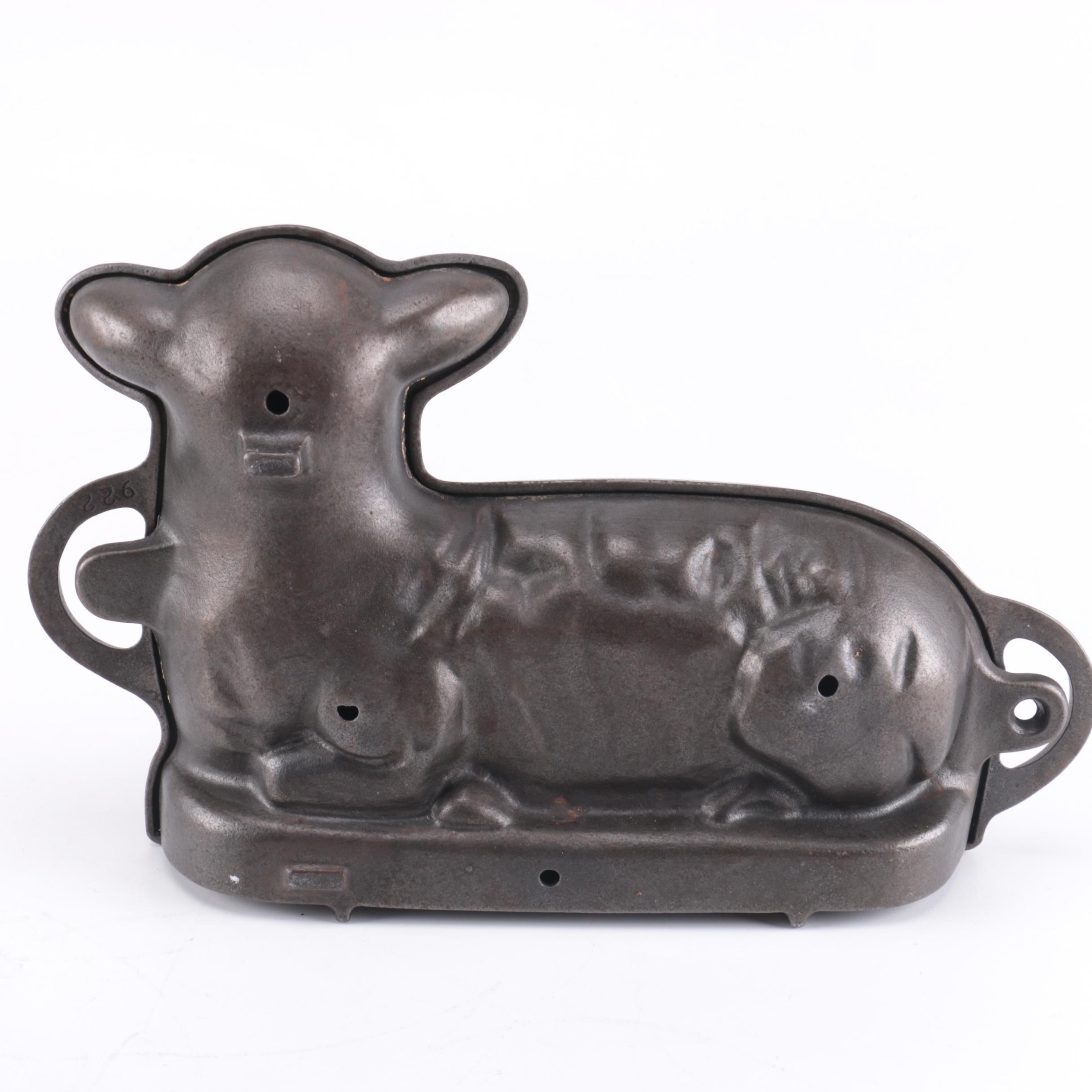 Vintage Griswold Cast Iron Lamb Cake Mold
