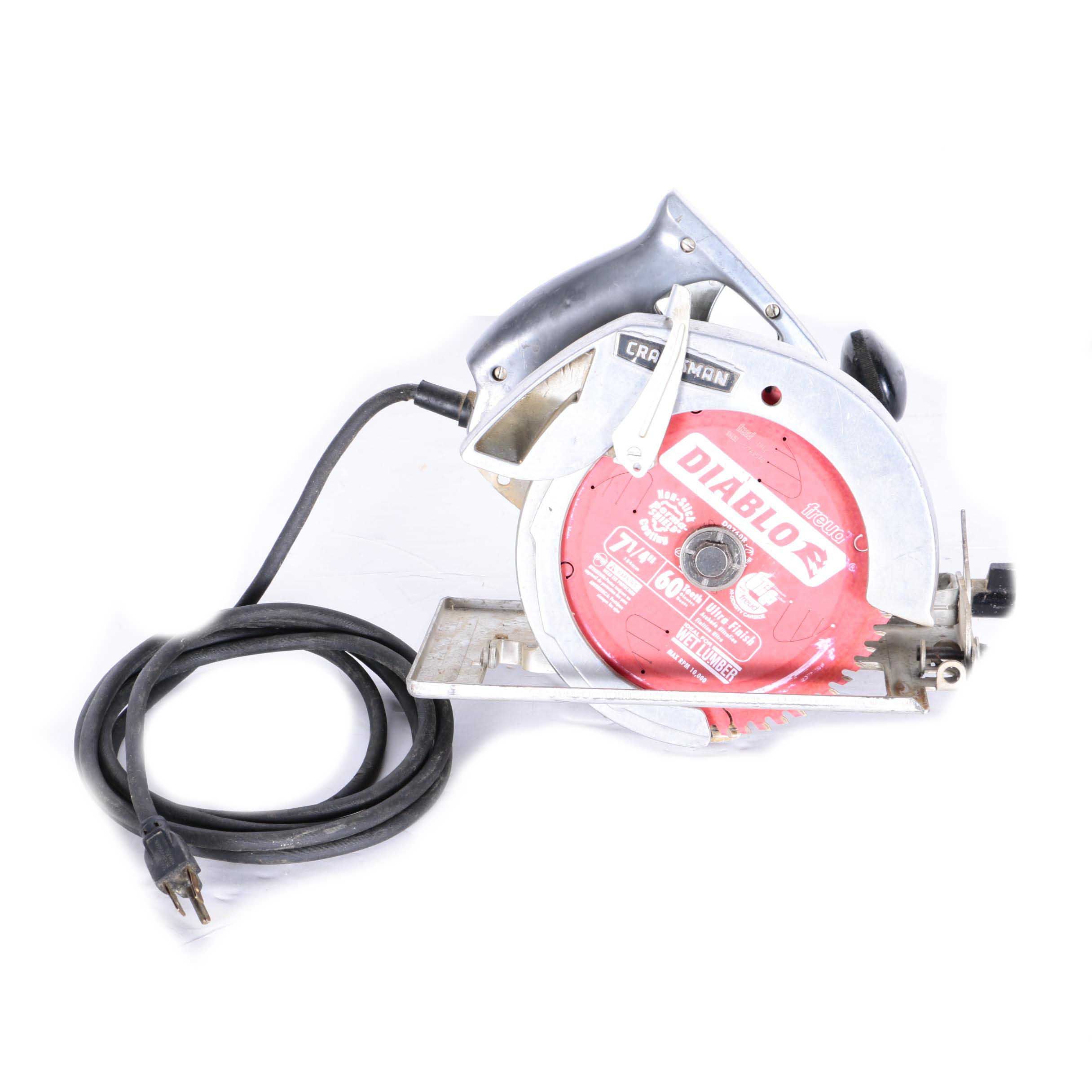Sears Craftsman 7" Circular Electric Hand Saw With Freud Diablo Blade