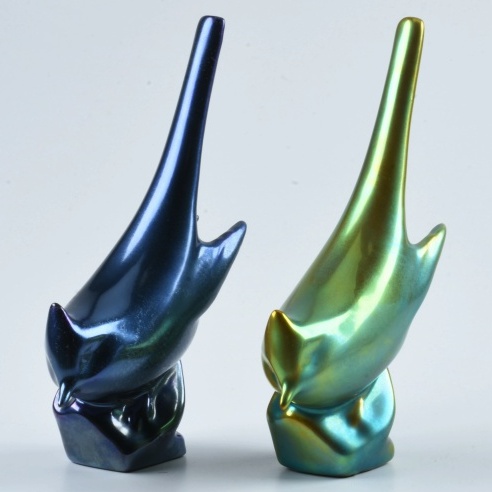 Zsolnay Pottery Ceramic Bird Figurines