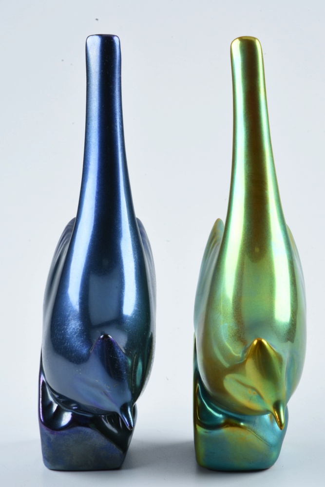 Zsolnay Pottery Ceramic Bird Figurines