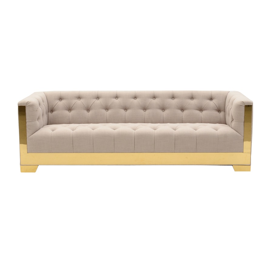 Contemporary Armen Living "Zinc" Tufted Sofa