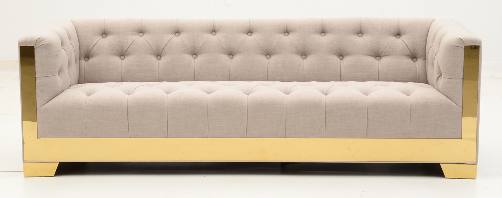 Contemporary Armen Living "Zinc" Tufted Sofa