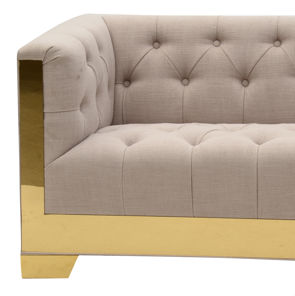 Contemporary Armen Living "Zinc" Tufted Sofa