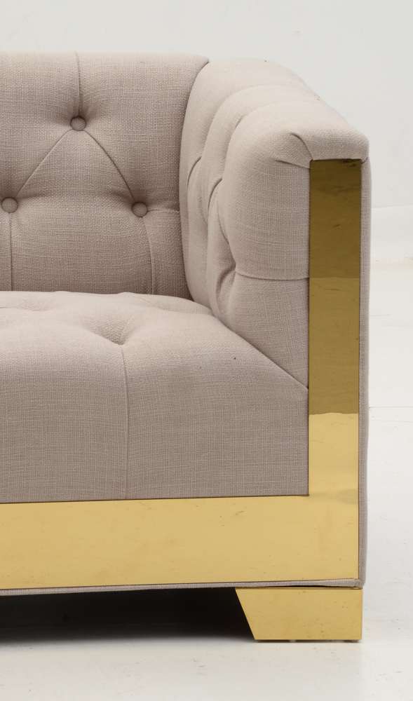 Contemporary Armen Living "Zinc" Tufted Sofa