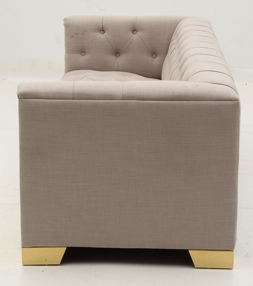 Contemporary Armen Living "Zinc" Tufted Sofa