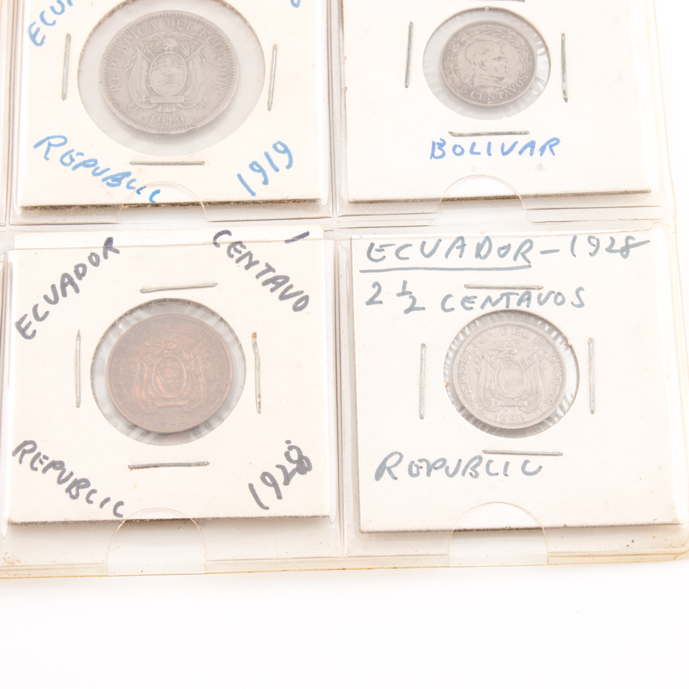 Group of (18) Assorted Australian and Ecuadorian Coins