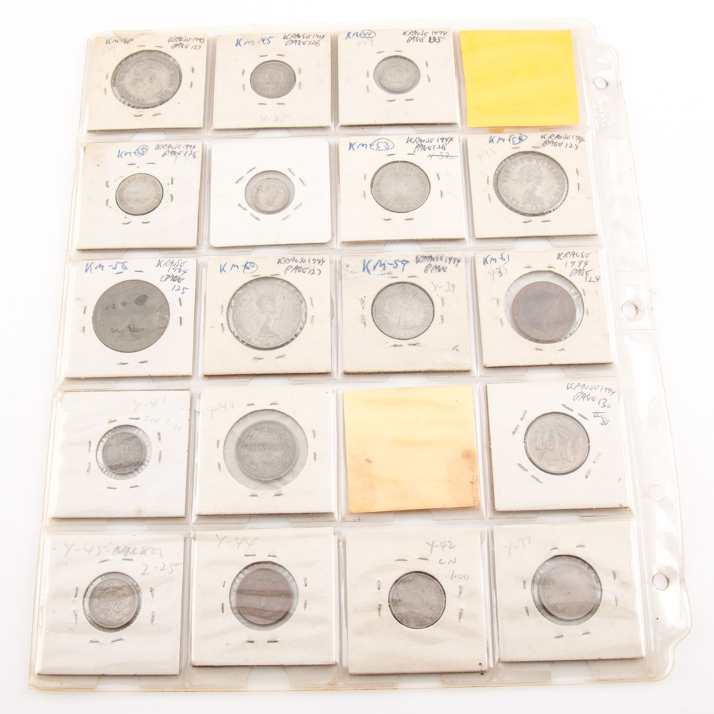 Group of (18) Assorted Australian and Ecuadorian Coins