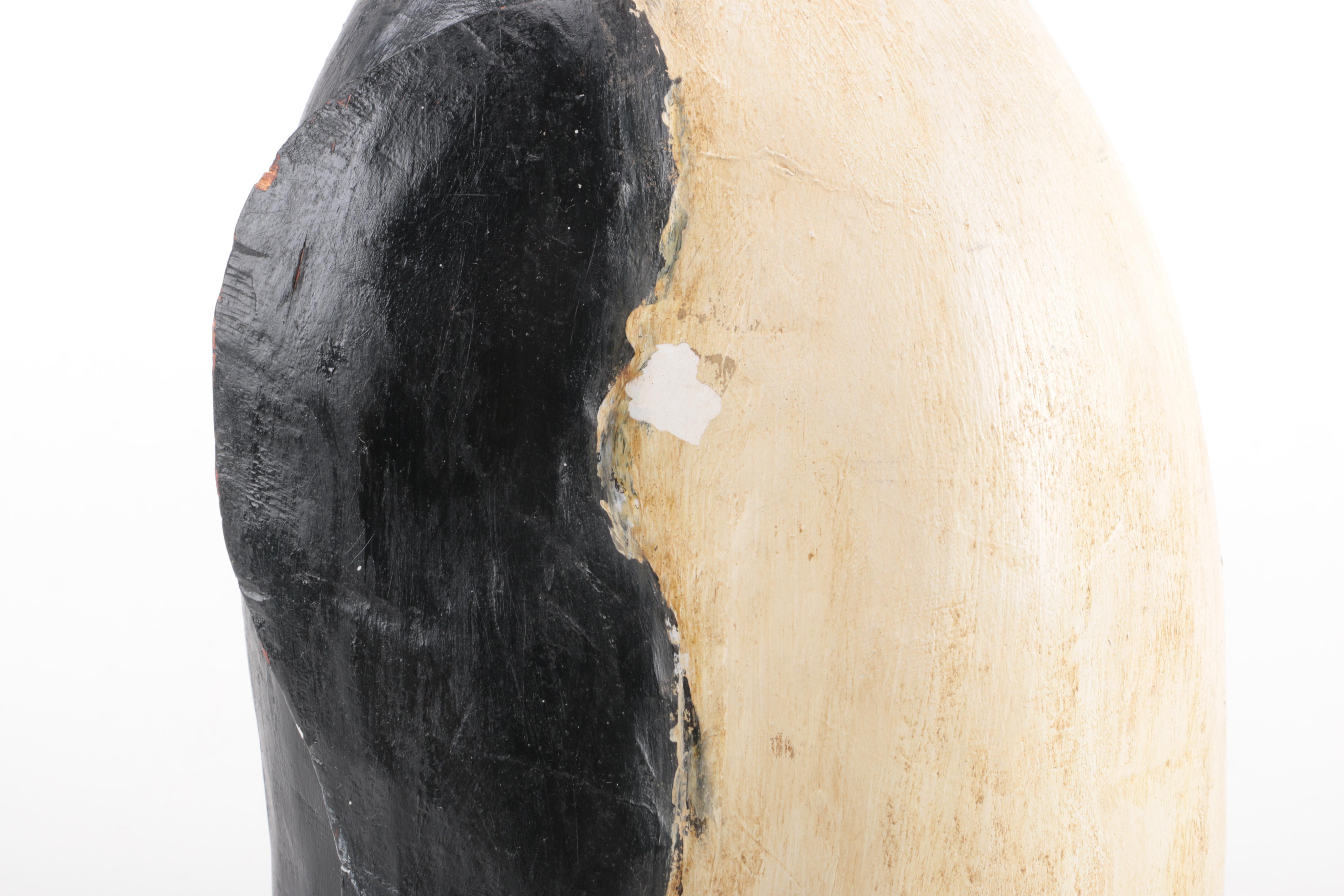 Wooden and Ceramic Penguin Figurines