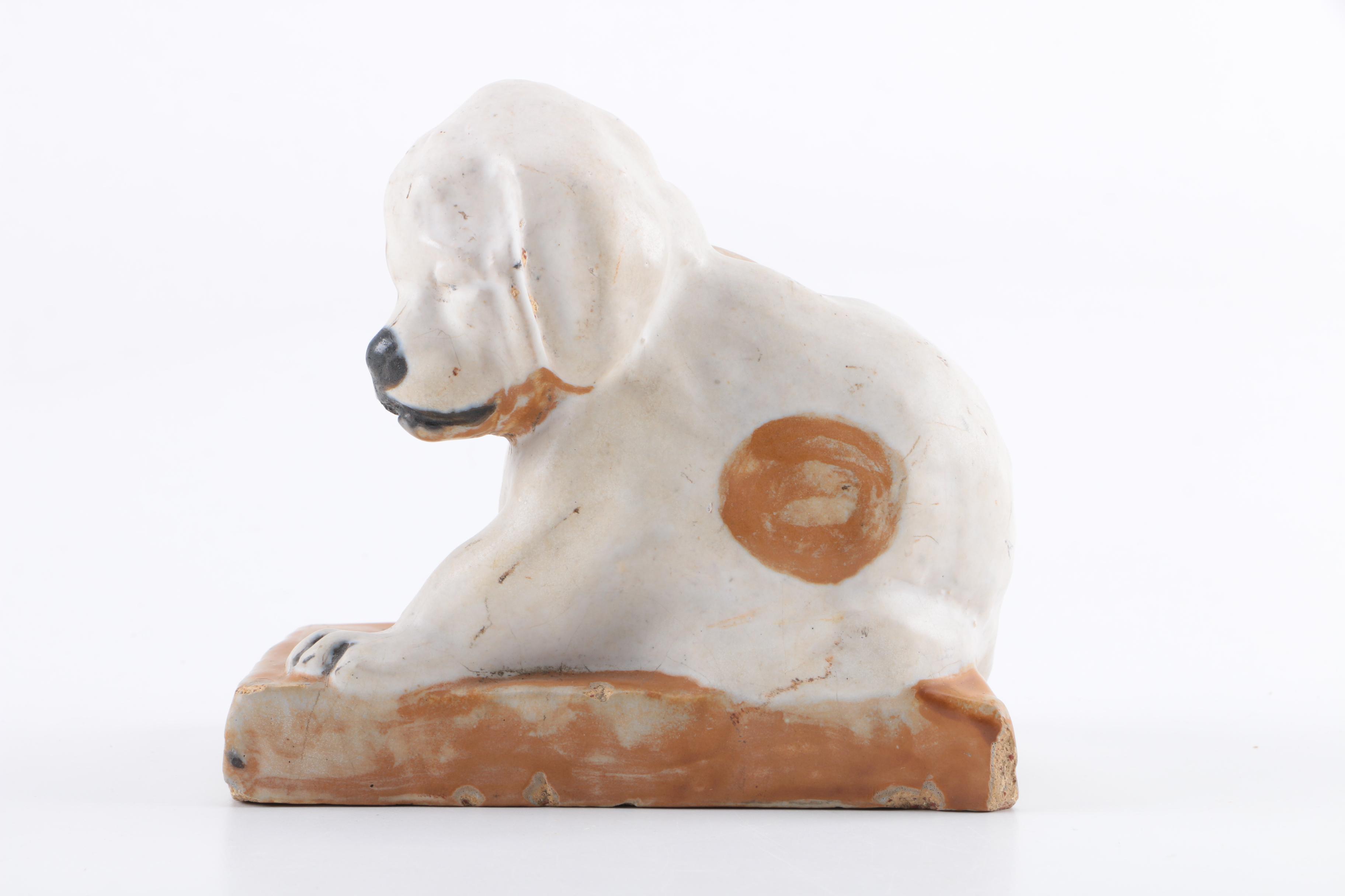 Norweta Northwestern Terra Cotta Co. Dog Figurine