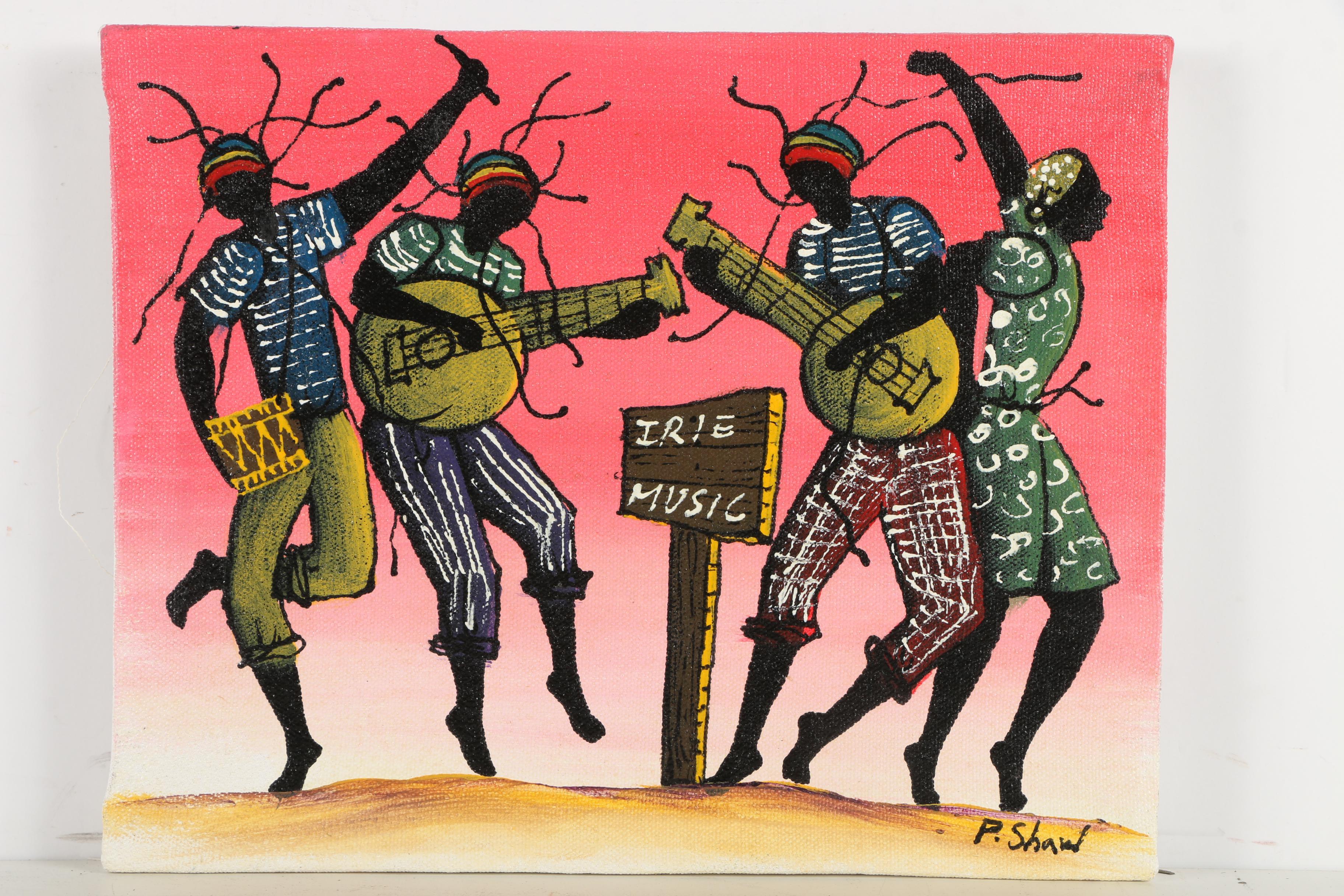 Acrylic Paintings Including D. Roberts Jamaican Landscape