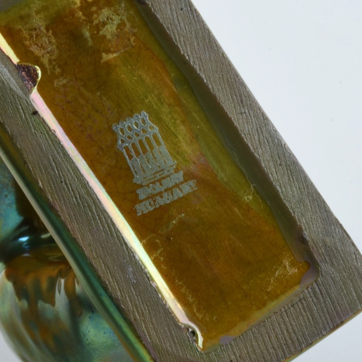 Zsolnay Pottery Ceramic Poodle and Daschund Figurines