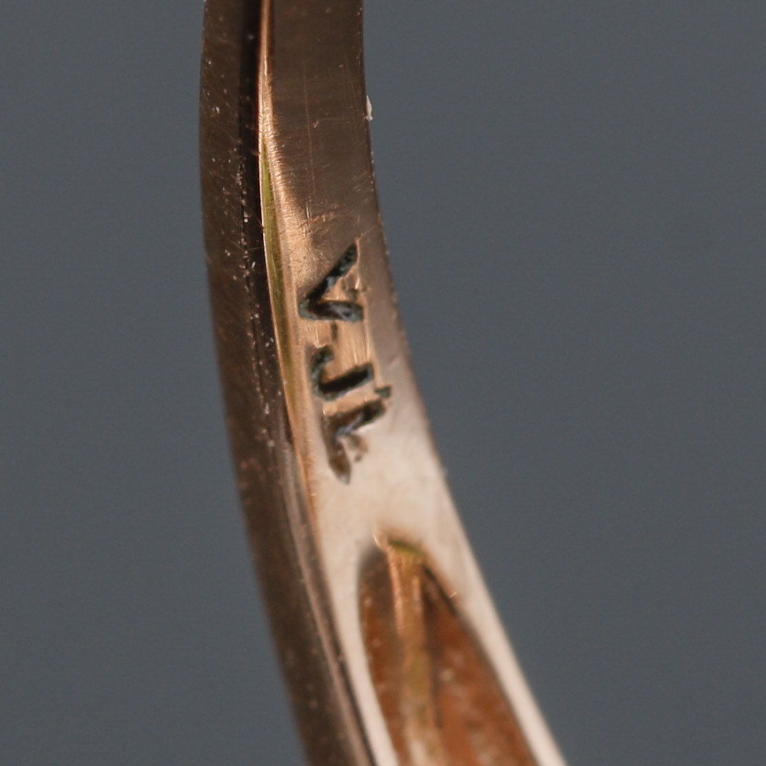 10K Rose Gold Peridot and White Topaz Ring