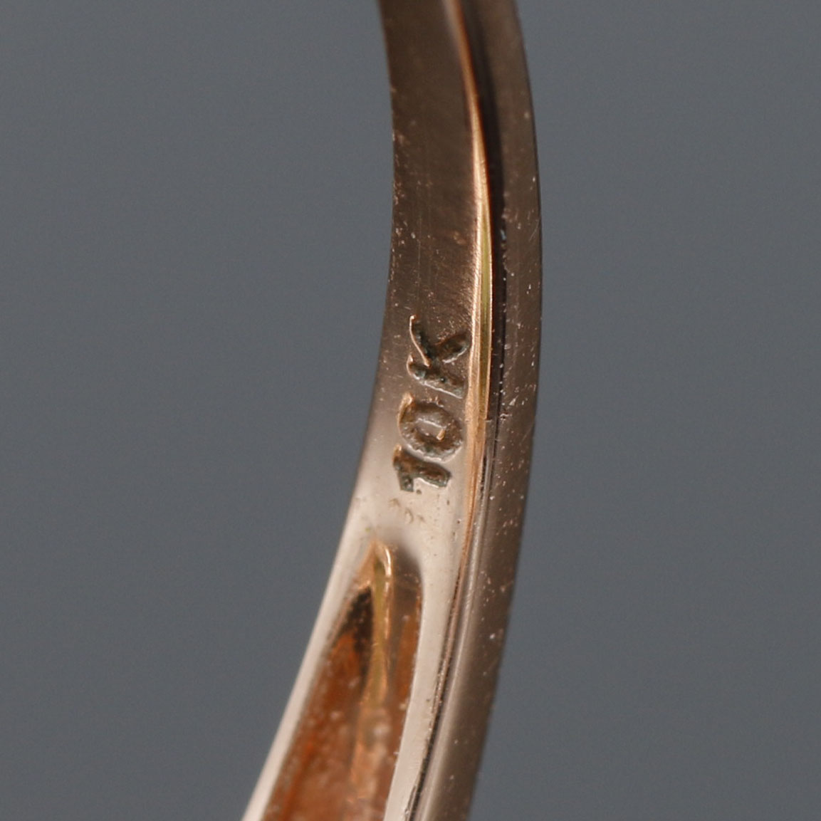 10K Rose Gold Peridot and White Topaz Ring