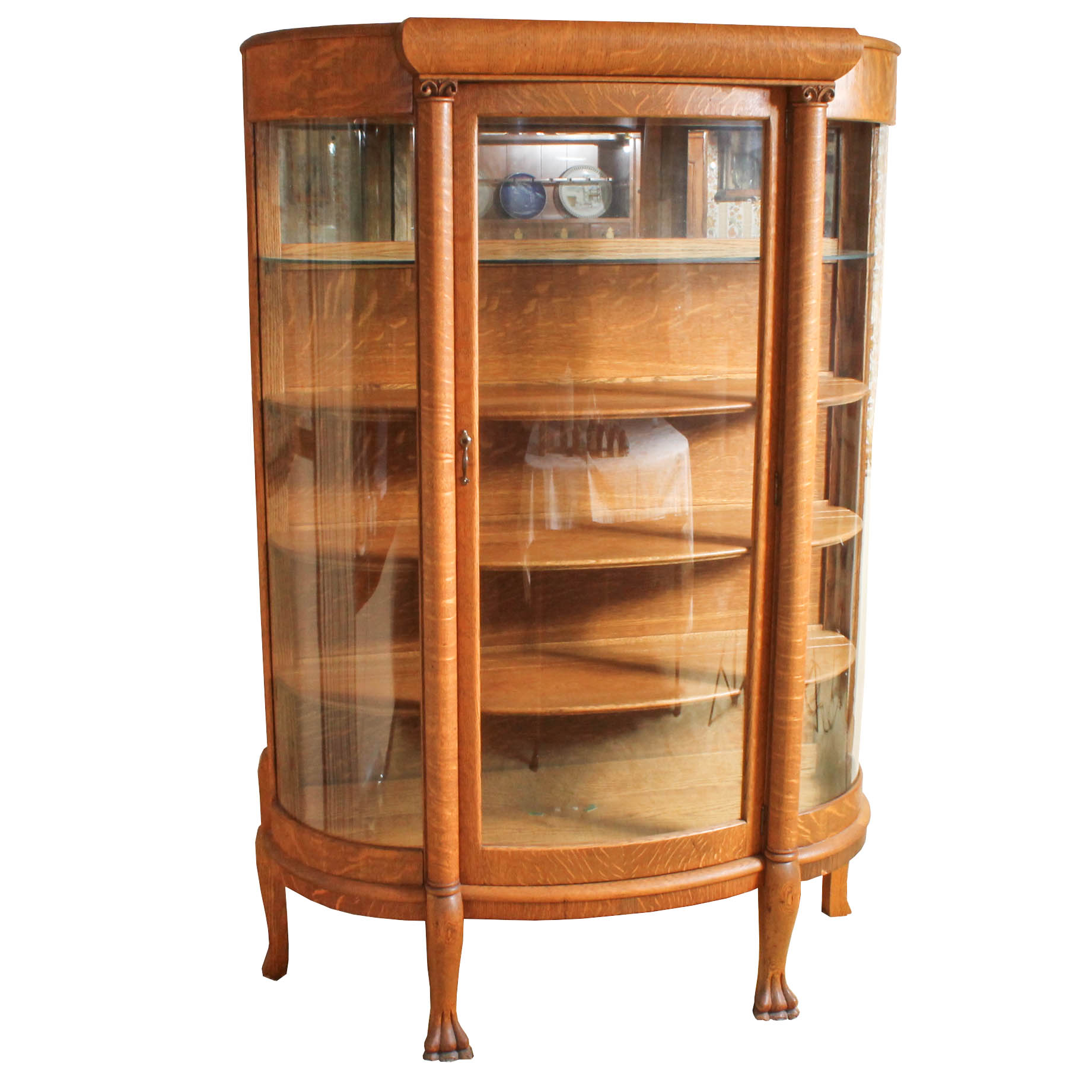 Vintage Oak Display Cabinet