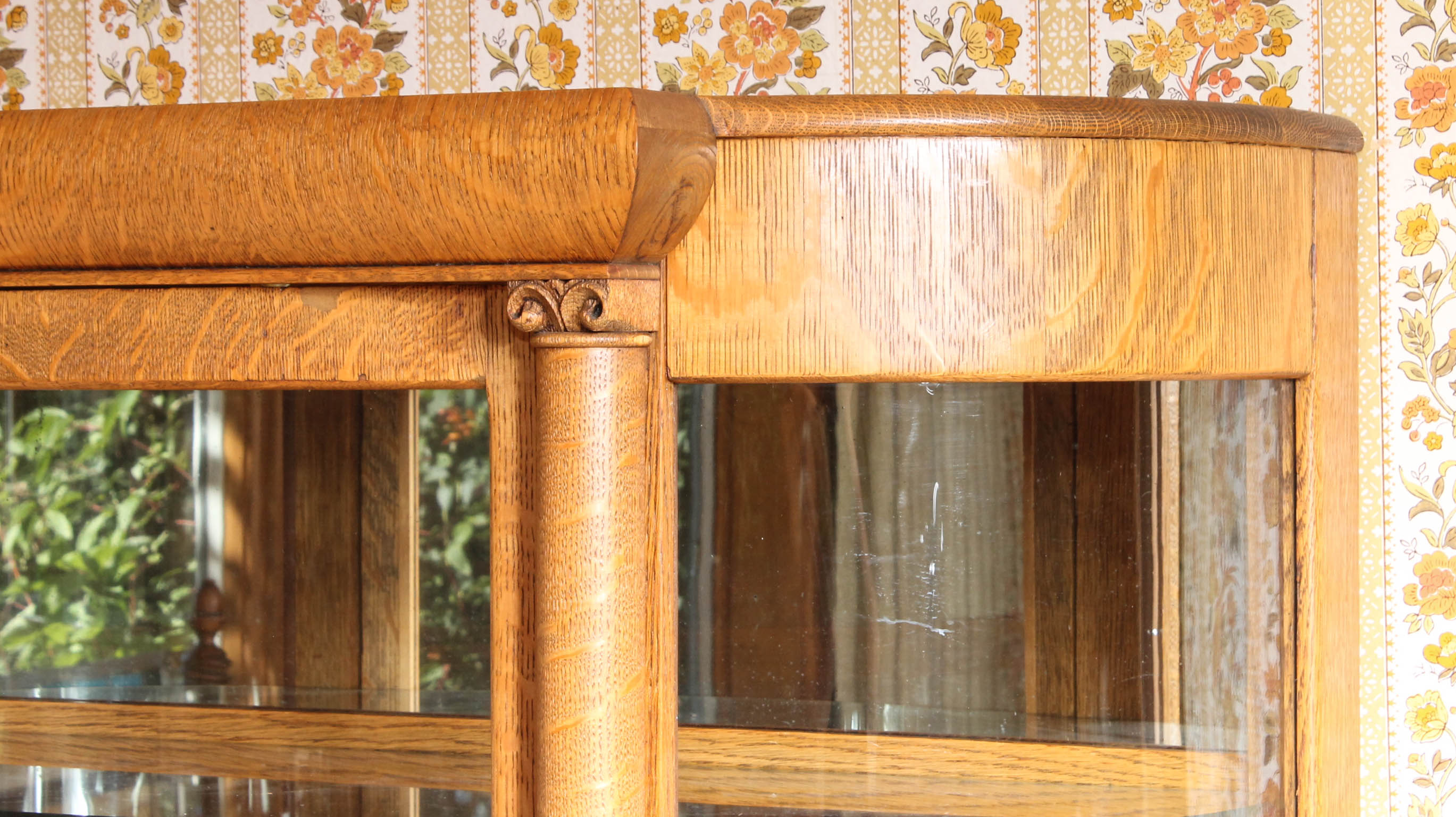 Vintage Oak Display Cabinet