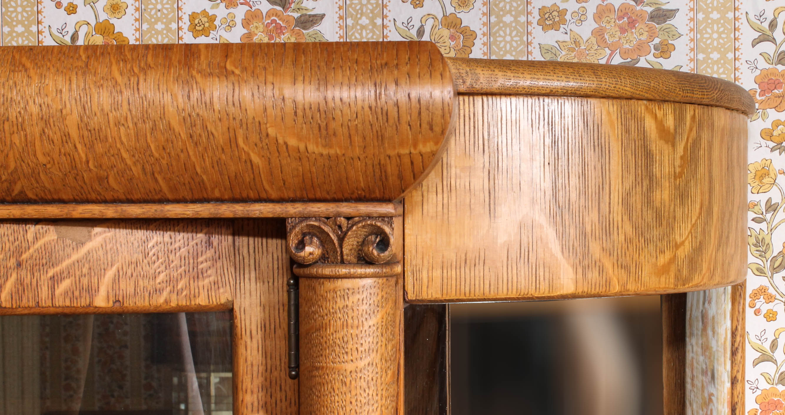 Vintage Oak Display Cabinet