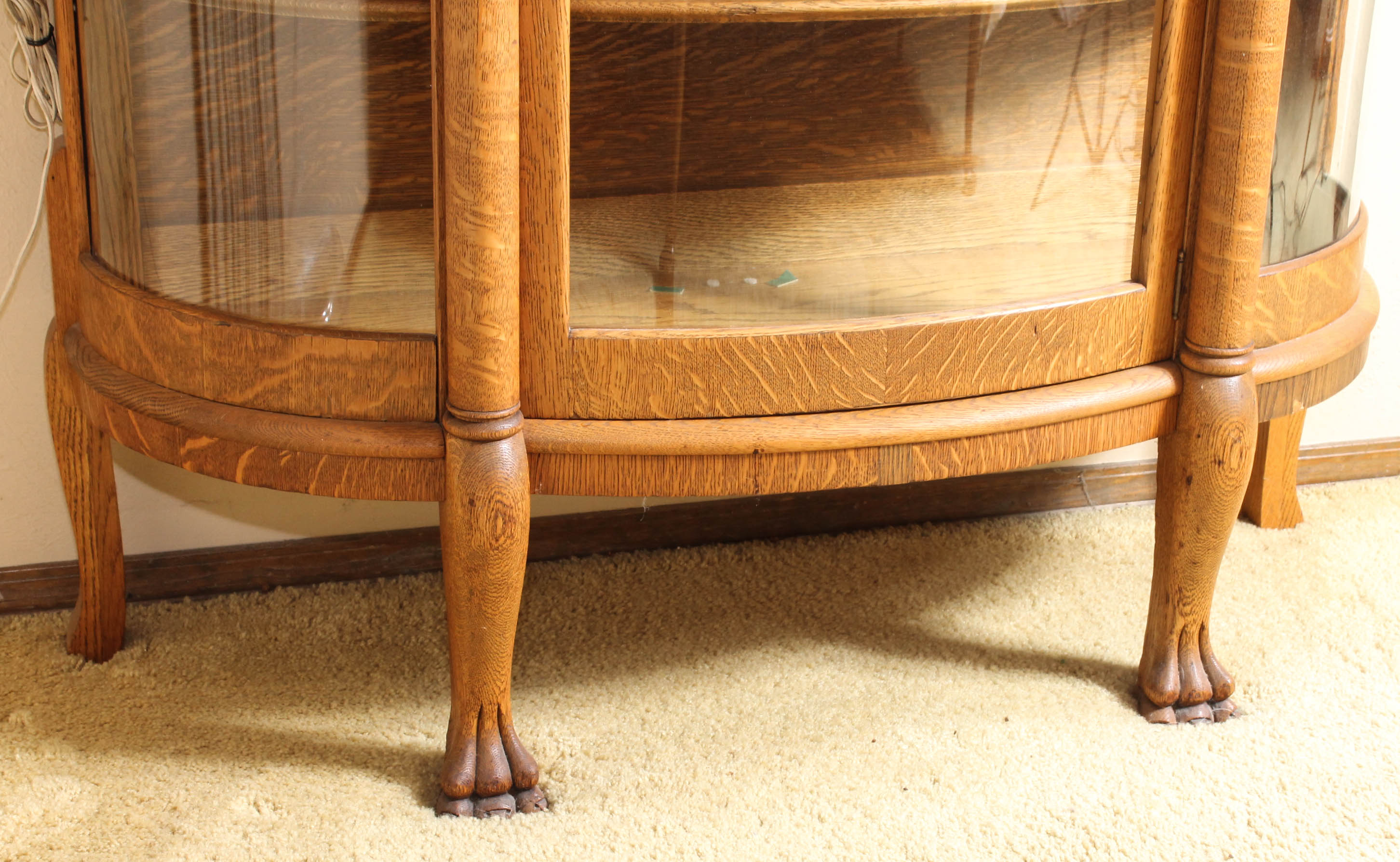 Vintage Oak Display Cabinet