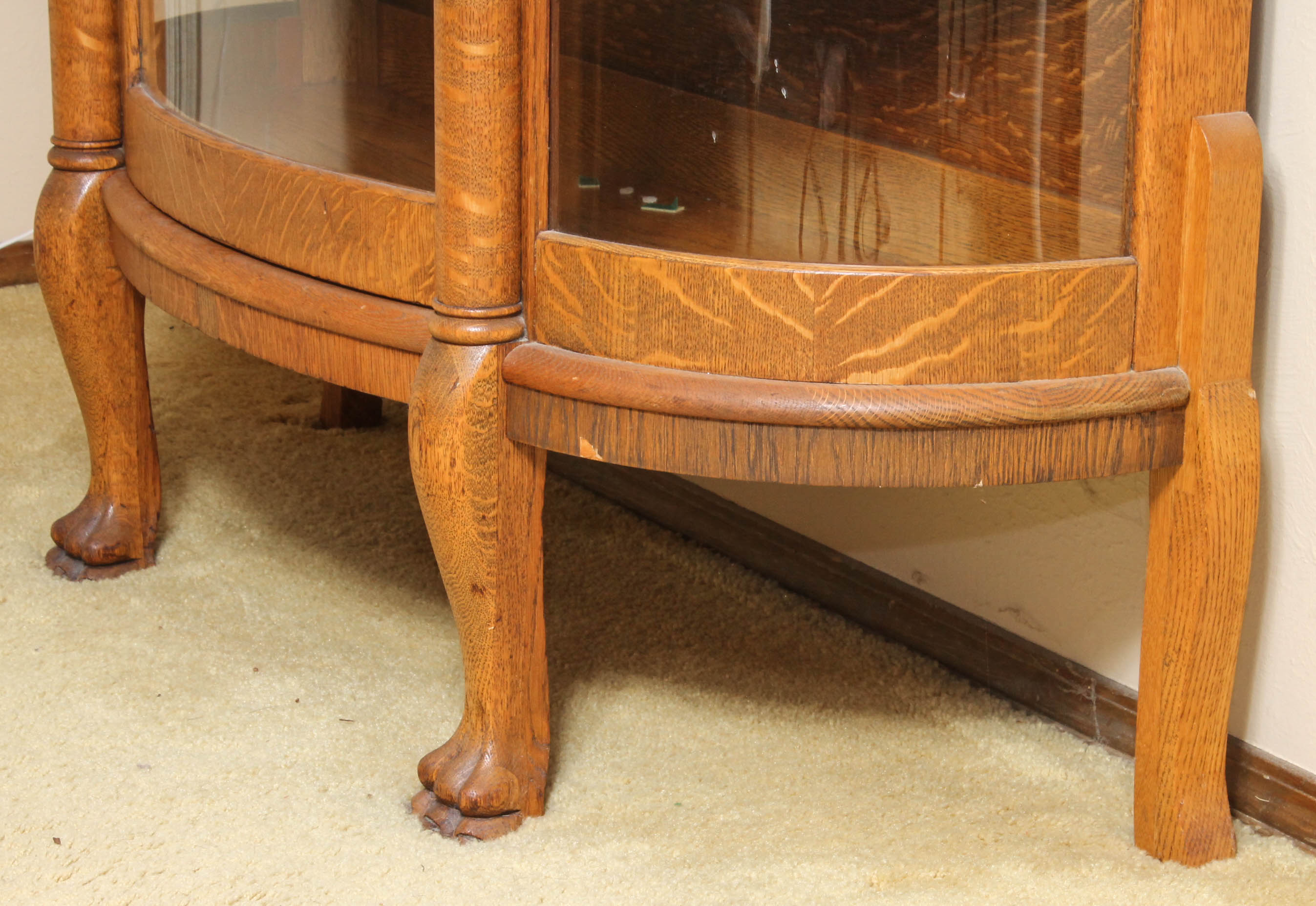 Vintage Oak Display Cabinet