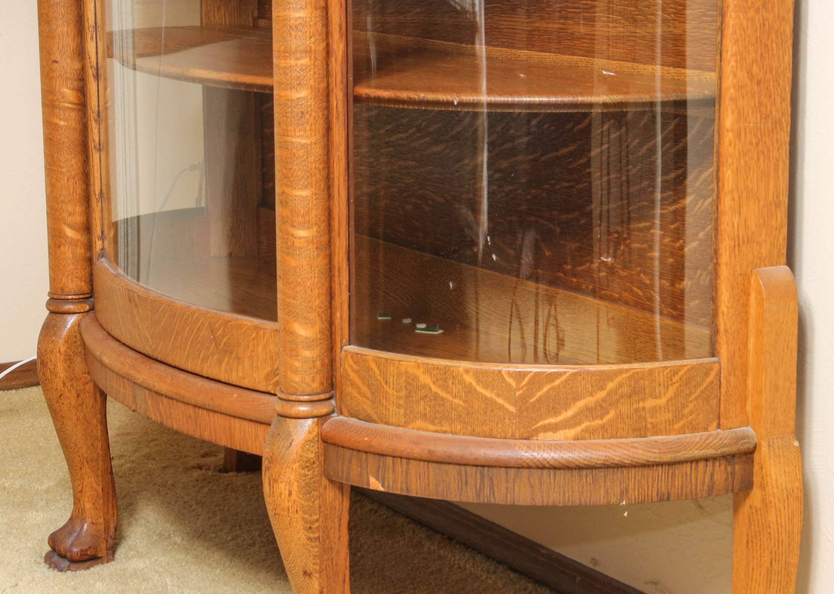 Vintage Oak Display Cabinet