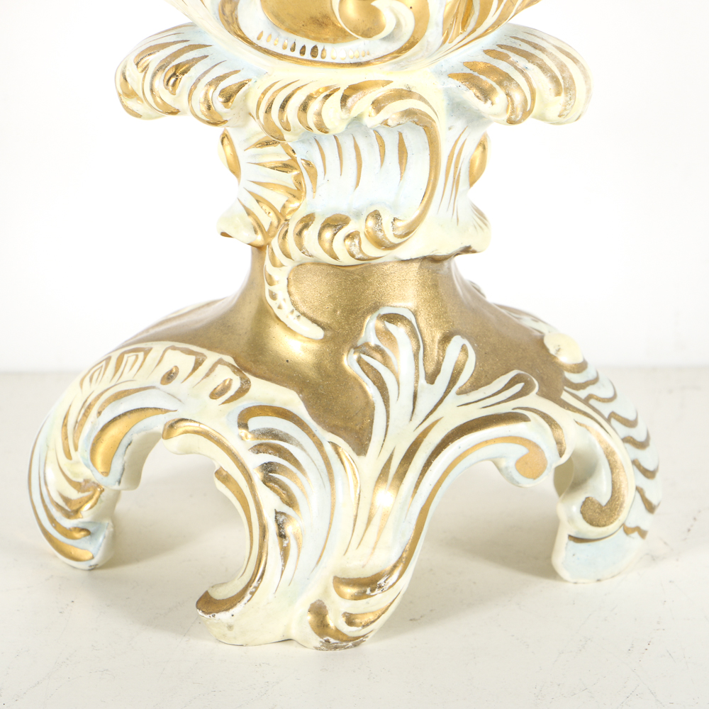 19th-Century Fischer J. Ceramic Double Handled Urn