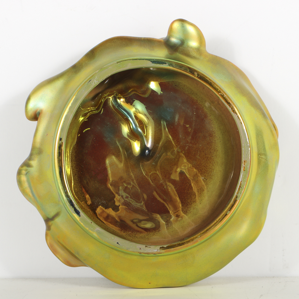 Zsolnay Ceramic Lobster Figural Dish