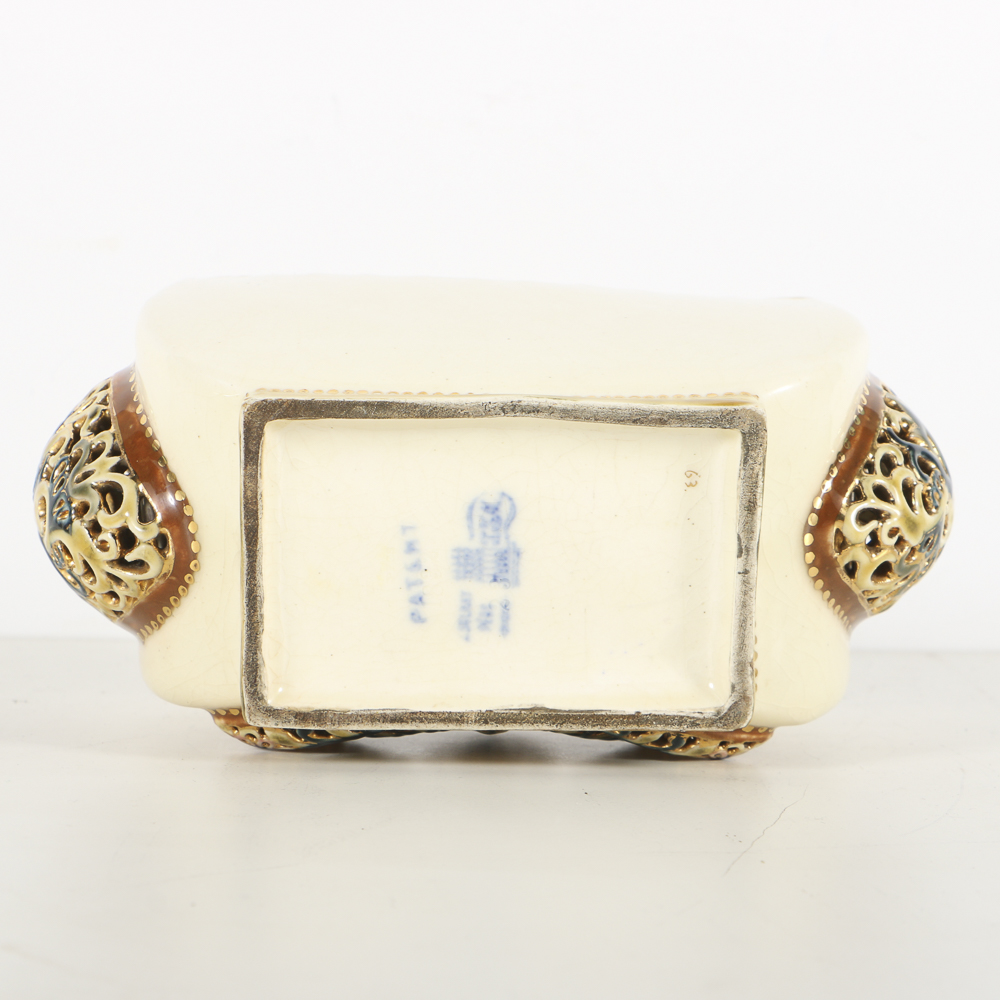 19th-Century Zsolnay Reticulated Ceramic Centerpiece