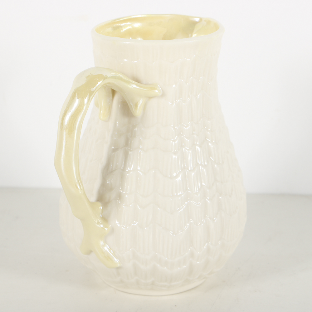 1965 Belleek Pottery "Tridacna" Porcelain Jug and Bowl