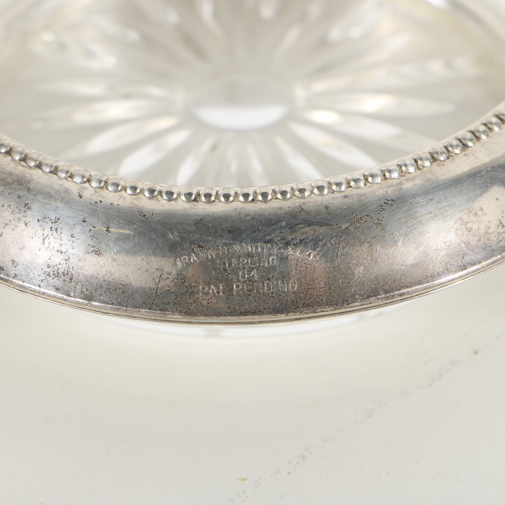 Frank M. Whiting Sterling and Cut Glass Coasters