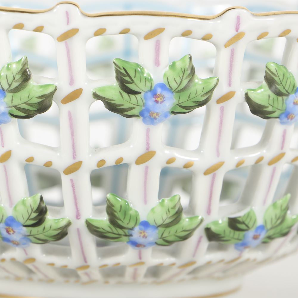 Herend  Porcelain Lattice Bowl