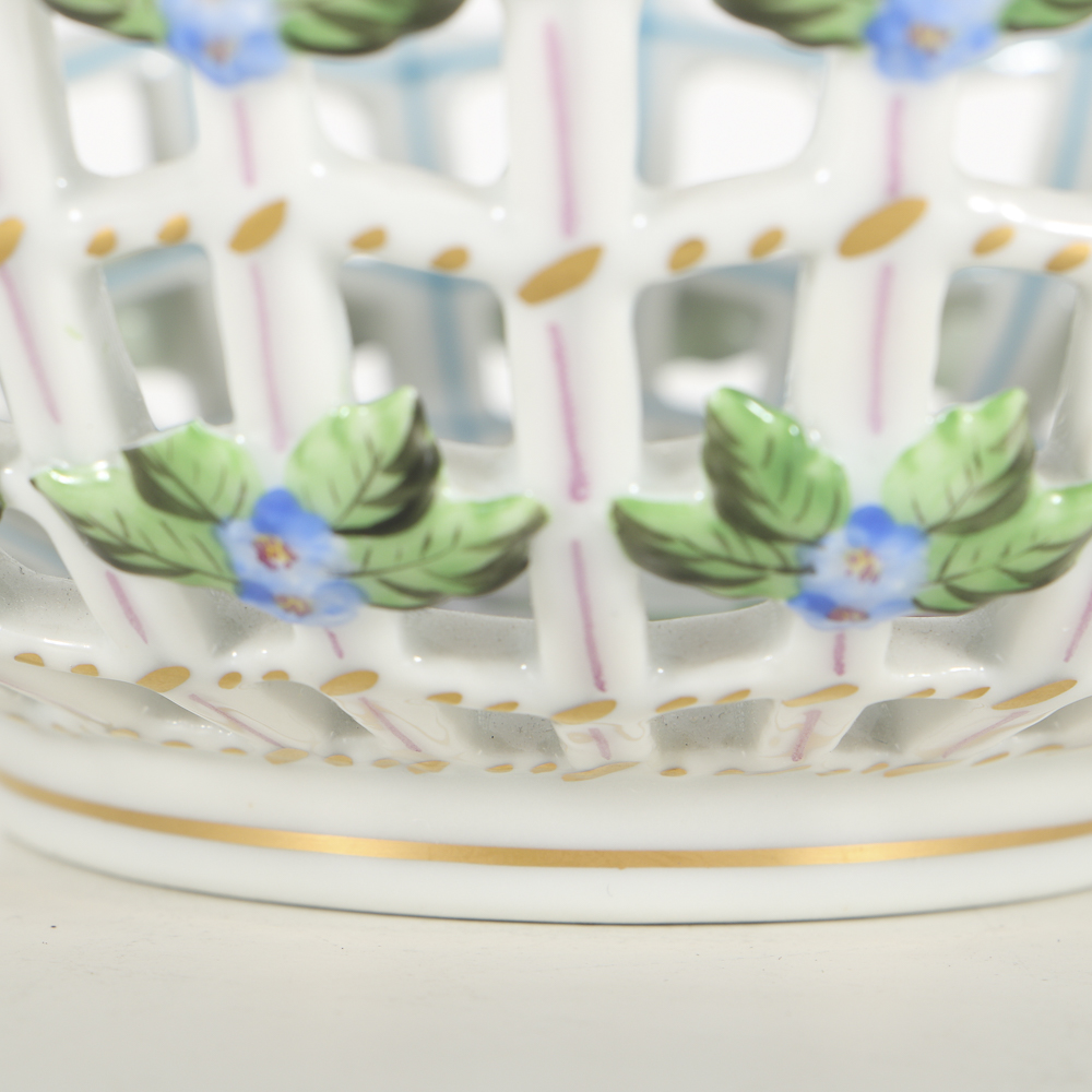 Herend  Porcelain Lattice Bowl
