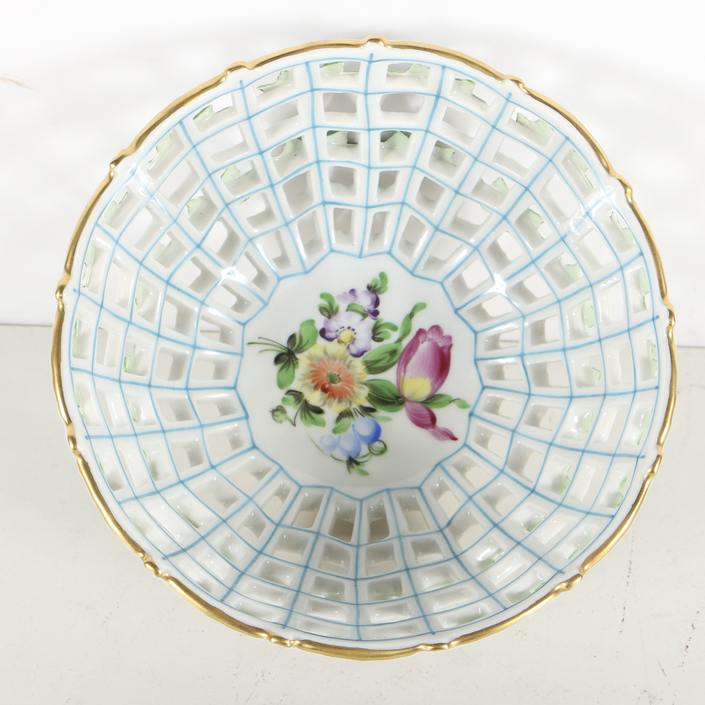 Herend  Porcelain Lattice Bowl