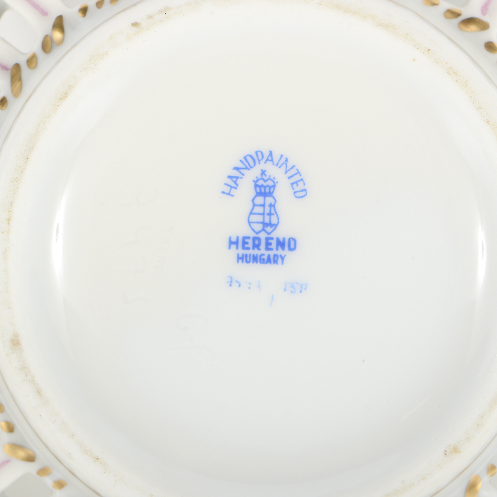 Herend  Porcelain Lattice Bowl