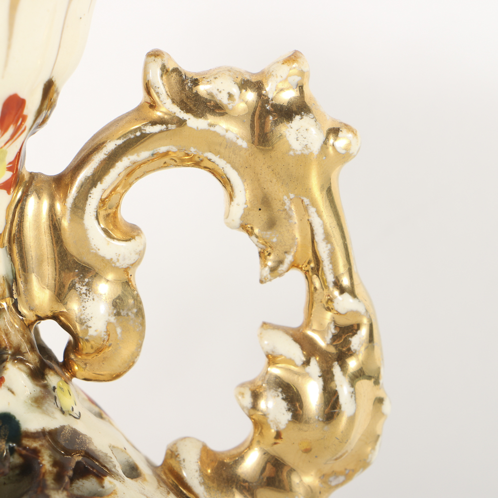 19th-Century Fischer J. Reticulated Ceramic Urn