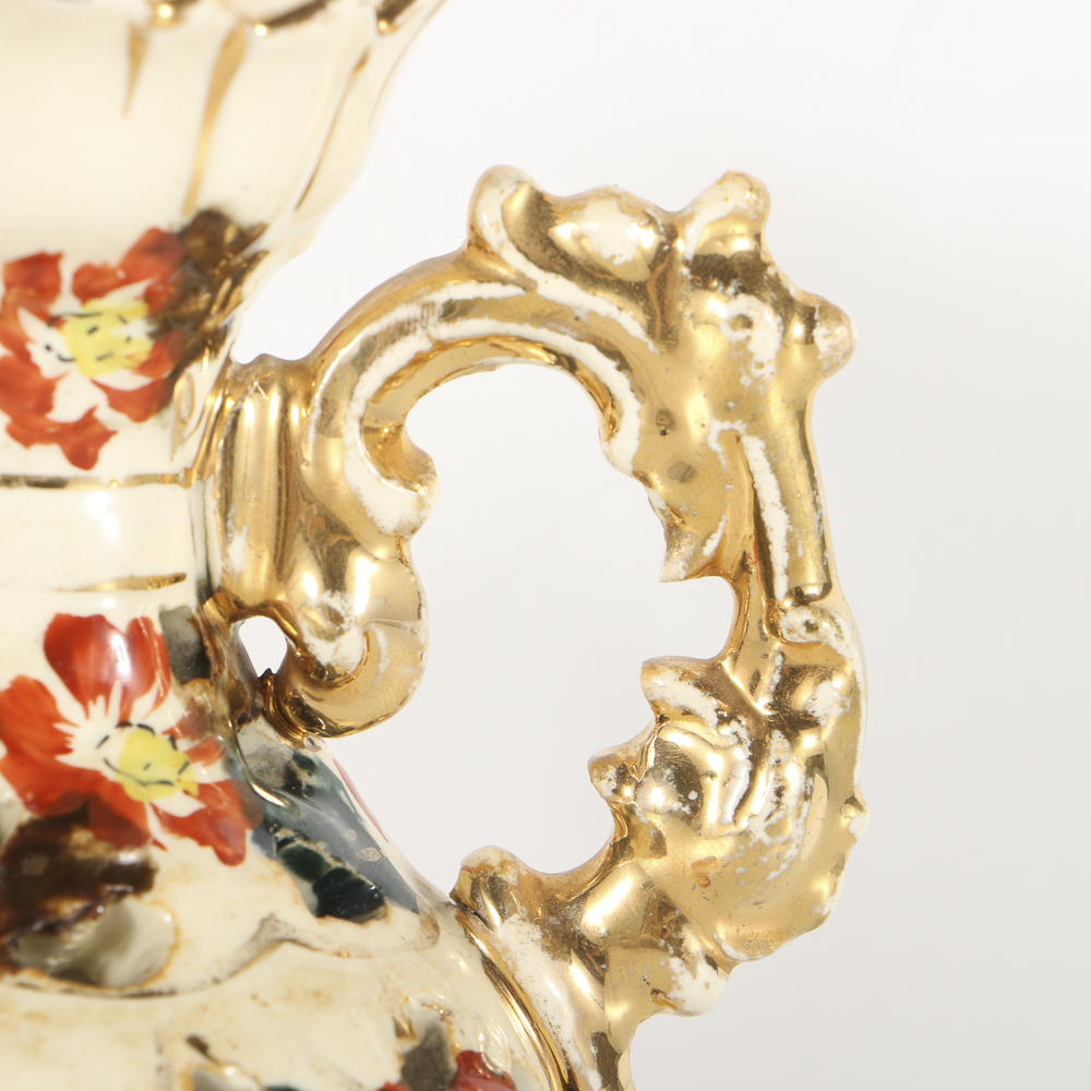 19th-Century Fischer J. Reticulated Ceramic Urn