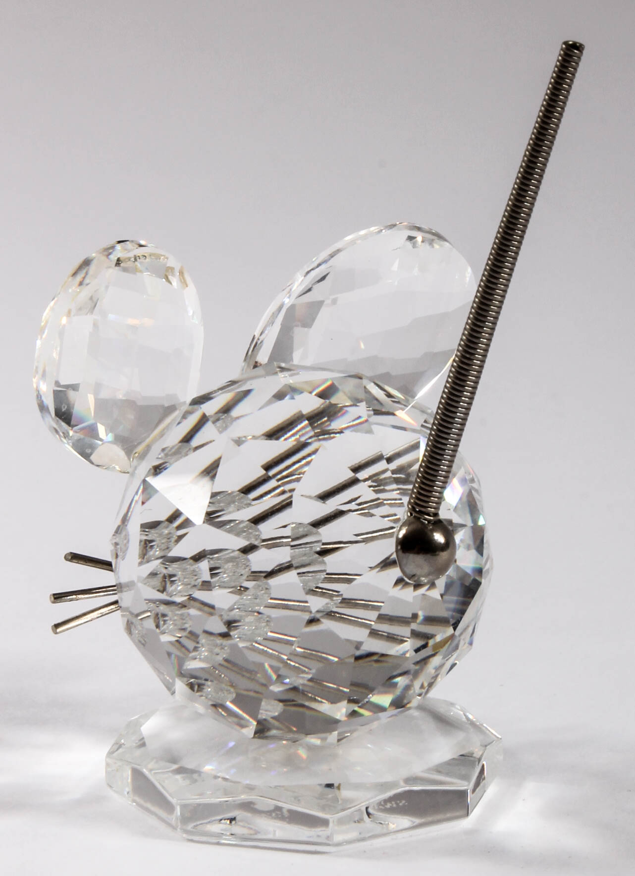 Swarovski Crystal Mouse Figurines with Display Stand