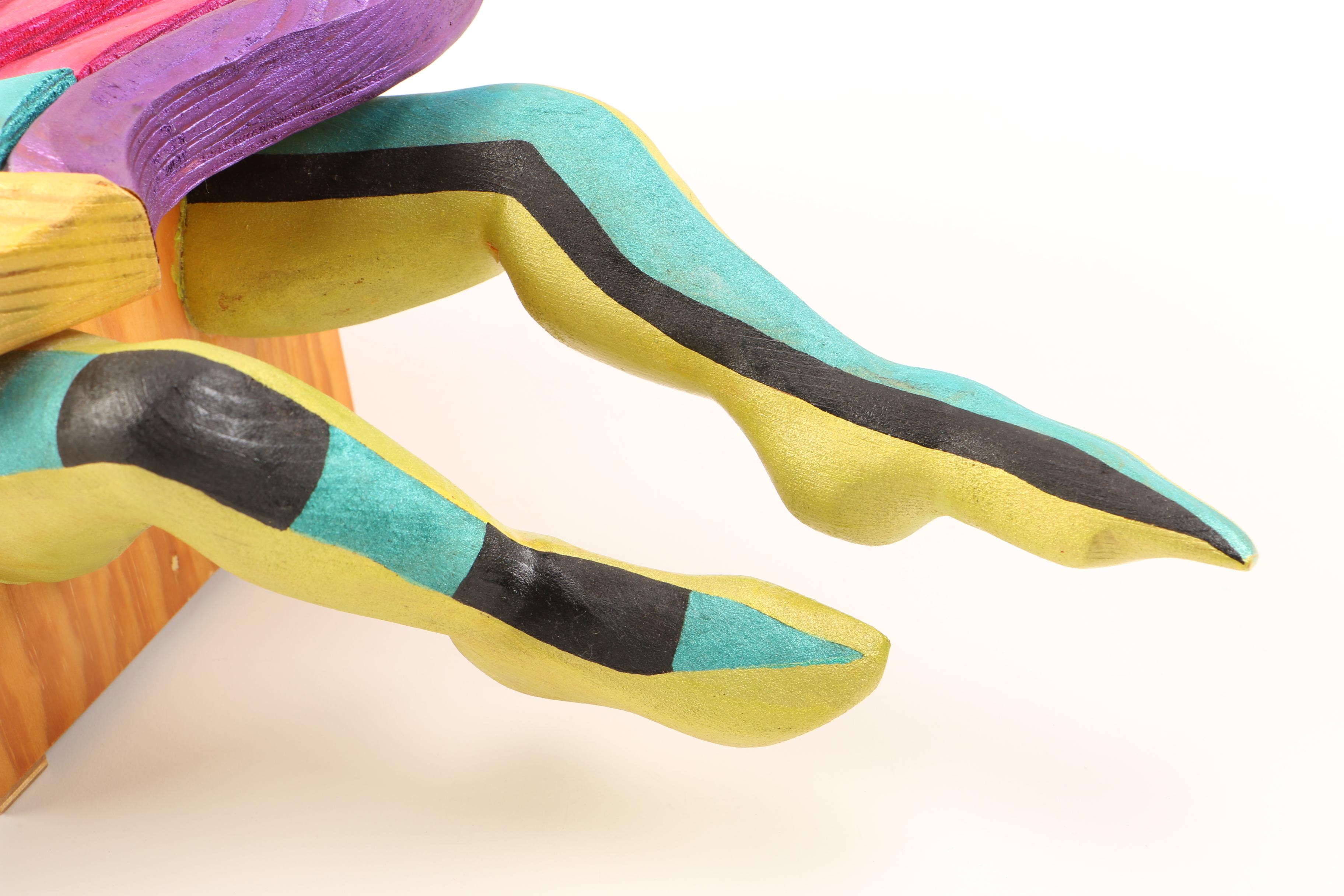 Pitz Studio 2006 Carved Wooden Jester Wall Decor With Inner Compartment