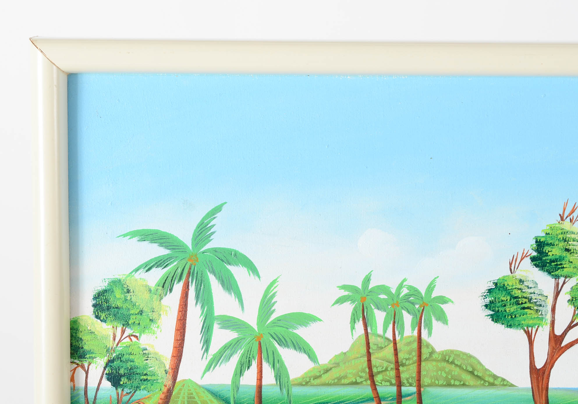 Camille Fritz Original Haitian Tempera Folk Art Painting on Canvas Board