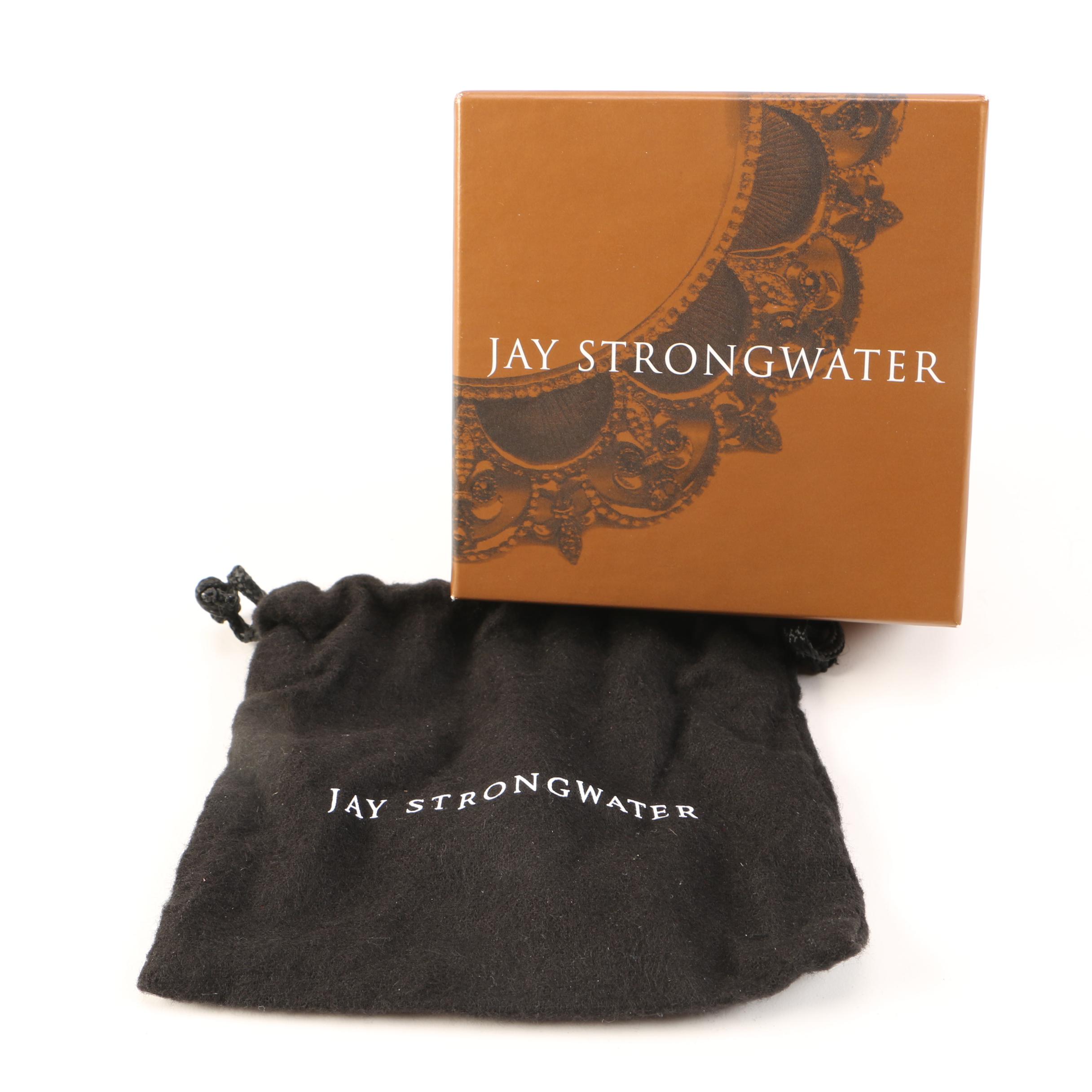 Jay Strongwater Bluebird and Flower Trinket Box